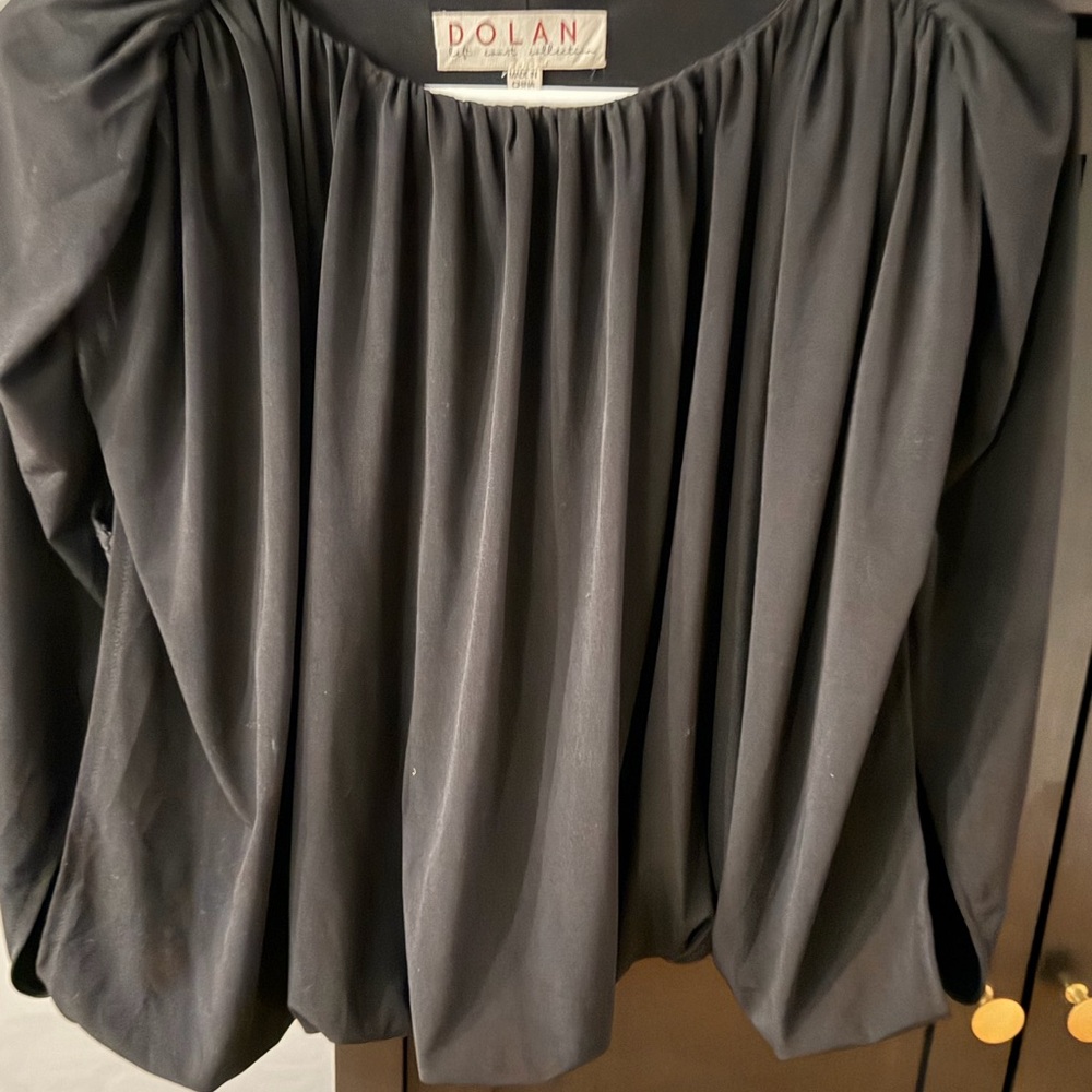 Dolan/Anthropologie Elegant Black Bubble Blouse